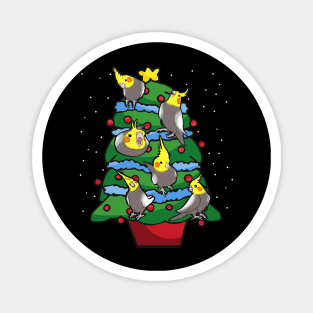 christmas tree cockatiel pattern Magnet